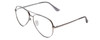 Profile View of Kenneth Cole Reaction KC2829 Designer Progressive Lens Blue Light Blocking Eyeglasses in Gunmetal Grey Unisex Pilot Full Rim Metal 58 mm