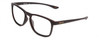 Profile View of Kenneth Cole Reaction KC2834 Designer Blue Light Blocking Eyeglasses in Matte Black Burgundy Tortoise Unisex Square Full Rim Acetate 56 mm