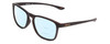 Profile View of Kenneth Cole Reaction KC2834 Designer Progressive Lens Blue Light Blocking Eyeglasses in Matte Black Burgundy Tortoise Unisex Square Full Rim Acetate 56 mm