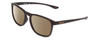 Profile View of Kenneth Cole Reaction KC2834 Designer Polarized Sunglasses with Custom Cut Amber Brown Lenses in Matte Black Burgundy Tortoise Unisex Square Full Rim Acetate 56 mm