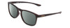 Profile View of Kenneth Cole Reaction KC2834 Designer Polarized Sunglasses with Custom Cut Smoke Grey Lenses in Matte Black Burgundy Tortoise Unisex Square Full Rim Acetate 56 mm