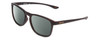 Profile View of Kenneth Cole Reaction KC2834 Designer Polarized Reading Sunglasses with Custom Cut Powered Smoke Grey Lenses in Matte Black Burgundy Tortoise Unisex Square Full Rim Acetate 56 mm