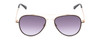 Front View of Kenneth Cole Reaction KC2837 Aviator Sunglass Rose Gold Black/Grey Gradient 55mm