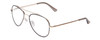 Profile View of Kenneth Cole Reaction KC2837 Designer Blue Light Blocking Eyeglasses in Gold Blue Ladies Pilot Full Rim Metal 55 mm