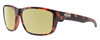 Profile View of Suncloud Mayor Designer Polarized Reading Sunglasses with Custom Cut Powered Sun Flower Yellow Lenses in Matte Tortoise Havana Brown Gold Unisex Square Full Rim Acetate 57 mm