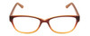 Front View of SOHO 1013 Cateye Reading Glasses Amber Brown Beige Fade/Zebra Animal Print 52 mm
