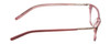 Side View of Jones New York J223 Cateye Reading Glasses Pink Bubble Gum Crystal & Silver 49mm