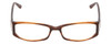 Front View of Jones New York J733 Unisex Designer Reading Glasses in Tortoise Havana Gold 53mm