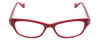 Front View of Lucky Brand Swirl Unisex Cateye Designer Reading Glasses Red Layer Crystal 53 mm