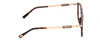 Side View of Chopard VCH239 Designer Reading Eye Glasses with Custom Cut Powered Lenses in Brown Tortoise Havana/Rose Gold Unisex Round Full Rim Acetate 50 mm
