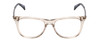 Front View of John Varvatos V418 Designer Reading Eye Glasses with Custom Cut Powered Lenses in Smoke Crystal/Silver/Blue Tortoise Ladies Panthos Full Rim Acetate 52 mm