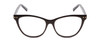 Front View of Kate Spade JOHNESHA Designer Reading Eye Glasses with Custom Cut Powered Lenses in Black W/ White Polka Dots Ladies Cat Eye Full Rim Acetate 52 mm
