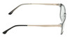 Side View of Big and Tall 22 Unisex Square Designer Reading Glasses Black/Clear Crystal 58 mm