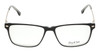 Front View of Big and Tall 22 Unisex Square Designer Reading Glasses Black/Clear Crystal 58 mm