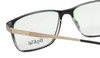 Close View of Big and Tall 22 Unisex Square Designer Reading Glasses Black/Clear Crystal 58 mm