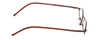 Side View of Metal Flex KIDS 1003 Girls Oval Designer Reading Glasses in Metallic Brown 42 mm