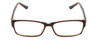 Front View of Soho 1005 Women Rectangle Designer Reading Glasses Shiny Black/Grey Crystal 54mm