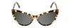 Front View of Kate Spade KARINA Women Cat Eye Sunglass Beige Tortoise Havana Crystal/Grey 56mm