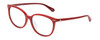 Profile View of Kate Spade ALINA Designer Progressive Lens Prescription Rx Eyeglasses in Cherry Red Ladies Oval Full Rim Acetate 55 mm