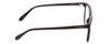 Side View of Calabria Prive Lolita Designer Progressive Lens Blue Light Blocking Eyeglasses in Caviar Black Rose Gold Ladies Cat Eye Semi-Rimless Acetate 53 mm