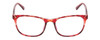 Front View of Calabria Prive Shawn Designer Progressive Lens Prescription Rx Eyeglasses in Crystal Cherry Red Tortoise Havana Ladies Panthos Full Rim Acetate 56 mm