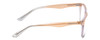 Side View of Calabria Prive Shawn Designer Progressive Lens Blue Light Blocking Eyeglasses in Cocoa Crystal Brown Gray Fade Ladies Panthos Full Rim Acetate 56 mm