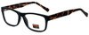 Profile View of Gotham Premium Flex 29 Designer Progressive Lens Blue Light Blocking Eyeglasses in Matte Black Unisex Square Full Rim Acetate 53 mm