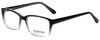 Profile View of Gotham Premium Flex 42 Designer Progressive Lens Blue Light Blocking Eyeglasses in Black Crystal Fade Mens Square Full Rim Acetate 56 mm