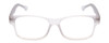 Front View of Big & Wide 1 Mens Square Full Rim Designer Reading Glasses in Crystal Clear 60mm
