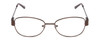 Front View of Gotham Premium Stainless Steel 29 Women's Oval Reading Glasses Satin Brown 54 mm