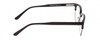 Side View of Times Square Liberty Designer Blue Light Blocking Eyeglasses in Black GunMetal Silver Unisex Panthos Semi-Rimless Metal 55 mm