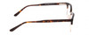 Side View of Times Square Liberty Designer Blue Light Blocking Eyeglasses in Gold Demi-Tortoise Amber Unisex Panthos Semi-Rimless Metal 55 mm