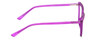 Side View of Gotham Flex 84 Designer Progressive Lens Blue Light Blocking Eyeglasses in Smoke Purple Matte Black Ladies Triangular Full Rim Acetate 49 mm