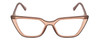 Front View of Gotham Flex 84 Designer Progressive Lens Prescription Rx Eyeglasses in Smoke Tan Brown Matte Black Ladies Triangular Full Rim Acetate 49 mm