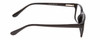 Side View of Gotham Premium Flex 42 Designer Blue Light Blocking Eyeglasses in Gloss Black Mens Square Full Rim Acetate 56 mm