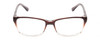 Front View of Gotham Premium Flex 42 Designer Bi-Focal Prescription Rx Eyeglasses in Brown Crystal Fade Mens Square Full Rim Acetate 56 mm