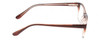 Side View of Gotham Premium Flex 42 Designer Progressive Lens Blue Light Blocking Eyeglasses in Brown Crystal Fade Mens Square Full Rim Acetate 56 mm