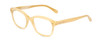 Profile View of Coach HC6094 Designer Reading Eye Glasses with Custom Cut Powered Lenses in Ivory White Horn Ladies Oval Full Rim Acetate 52 mm