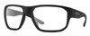 Profile View of Smith Optics Arvo Designer Reading Eye Glasses in Matte Black Mens Rectangle Full Rim Acetate 61 mm