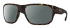 Profile View of Smith Optics Arvo Designer Polarized Reading Sunglasses with Custom Cut Powered Smoke Grey Lenses in Matte Dark Tortoise Havana Brown Gold Mens Rectangle Full Rim Acetate 61 mm