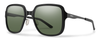 Profile View of Smith Aveline Unisex Sunglasses Black/Photochromic CP Polarized Gray Green 55 mm