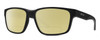 Profile View of Smith Optics Basecamp Designer Polarized Reading Sunglasses with Custom Cut Powered Sun Flower Yellow Lenses in Matte Black Unisex Square Full Rim Acetate 58 mm