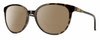 Profile View of Smith Optics Cheetah Designer Polarized Reading Sunglasses with Custom Cut Powered Amber Brown Lenses in Alpine Tortoise Havana Matte Brown Gold Ladies Cateye Full Rim Acetate 54 mm
