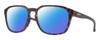 Profile View of Smith Optics Contour Designer Polarized Sunglasses with Custom Cut Blue Mirror Lenses in Matte Tortoise Havana Brown Gold Unisex Square Full Rim Acetate 56 mm