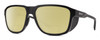Profile View of Smith Optics Embark Designer Polarized Reading Sunglasses with Custom Cut Powered Sun Flower Yellow Lenses in Matte Black Unisex Wrap Full Rim Acetate 58 mm