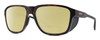 Profile View of Smith Optics Embark Designer Polarized Reading Sunglasses with Custom Cut Powered Sun Flower Yellow Lenses in Matte Tortoise Havana Brown Gold Unisex Wrap Full Rim Acetate 58 mm