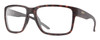 Profile View of Smith Optics Emerge Designer Single Vision Prescription Rx Eyeglasses in Matte Tortoise Havana Brown Gold Unisex Square Full Rim Acetate 60 mm