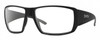 Profile View of Smith Optics Guides Choice Designer Reading Eye Glasses with Custom Cut Powered Lenses in Matte Black Unisex Rectangle Full Rim Acetate 62 mm