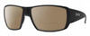 Profile View of Smith Optics Guides Choice Designer Polarized Reading Sunglasses with Custom Cut Powered Amber Brown Lenses in Matte Black Unisex Rectangle Full Rim Acetate 62 mm