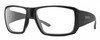 Profile View of Smith Optics Guides Choice S Designer Reading Eye Glasses in Matte Black Unisex Rectangle Full Rim Acetate 58 mm
